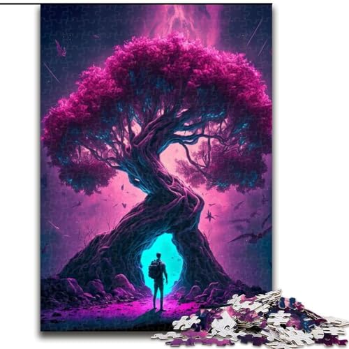 Puzzle mit 1000 Teilen für Erwachsene. Der Baum des Lebens. Puzzle für Erwachsene mit 1000 Teilen. Anspruchsvolles Denkspiel für Teenager, perfekt als Heimdekoration oder Geschenk. Größe 50x75cm von WGLINGX