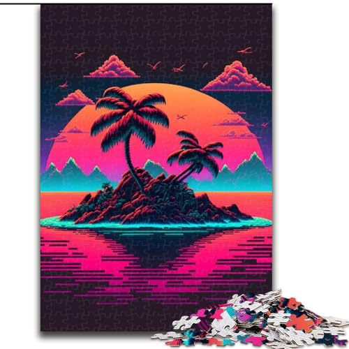 Puzzle mit 1000 Teilen für Erwachsene. Kleine Tropische Insel. 1000-teiliges Puzzle Geburtstage, Feiertage und als Heimdekoration (Größe 50x75cm). von WGLINGX