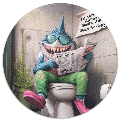 Puzzle mit 1000 Teilen für Erwachsene. Shark Go Toilettenpapier-Puzzles, EIN tolles Geschenk für Familienspaß. 1000 Teile (67,5x67,5cm) von WGLINGX