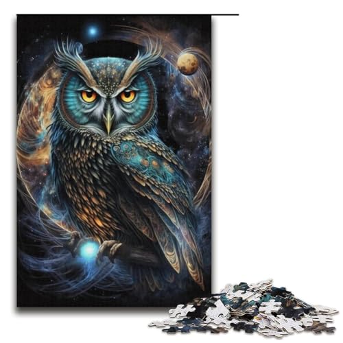Puzzles 1000 Teile Eulen-Puzzle für Erwachsene, Papppuzzle, Familienspaßspielzeug, 14,96 x 10,24 Zoll von WGLINGX