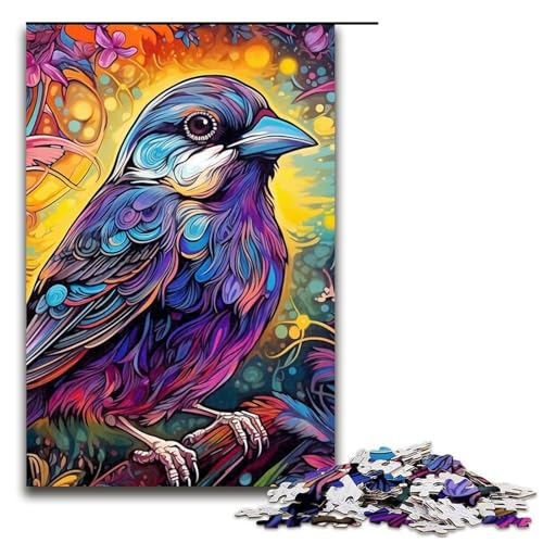 Puzzles 1000 Teile Lila Spatz Puzzle Erwachsene Holzpuzzle Familienspaß Spielzeug 19,69x29,53 Zoll Puzzles 1000 Teile Lila Spatz Puzzle Erwachsene Holzpuzzle Familienspaß Spielzeug 19,69x29,53 Zoll von WGLINGX
