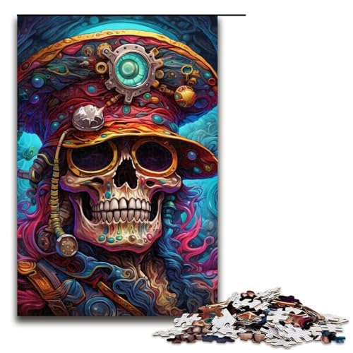 Puzzles 1000 Teile Piratenkapitän Totenkopf Puzzle Holzpuzzle für Erwachsene Familienspaß Spielzeug 19,69x29,53 Zoll Puzzles 1000 Teile Piratenkapitän Totenkopf Puzzle Holzpuzzle für Erwachsene Familienspaß Spielzeug 19,69x29,53 Zoll von WGLINGX