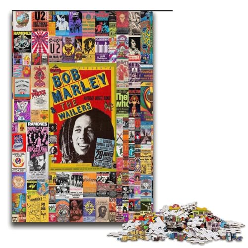 Puzzles 1000 Teile Retro Art Puzzle für Erwachsene, Papppuzzle, Familienspaßspielzeug, 14,96 x 10,24 Zoll von WGLINGX