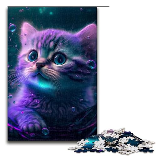 Puzzles 1000 Teile Schneekatze Puzzle Erwachsene Holzpuzzle Familienspaß Spielzeug 19,69x29,53 Zoll Puzzles 1000 Teile Schneekatze Puzzle Erwachsene Holzpuzzle Familienspaß Spielzeug 19,69x29,53 Zoll von WGLINGX