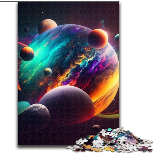 Puzzles 1000 Teile für Erwachsene, Universum-Planeten-Puzzles für Erwachsene, geeignet für Geburtstage, Halloween, Thanksgiving, Ostern (Größe 26x38cm) von WGLINGX