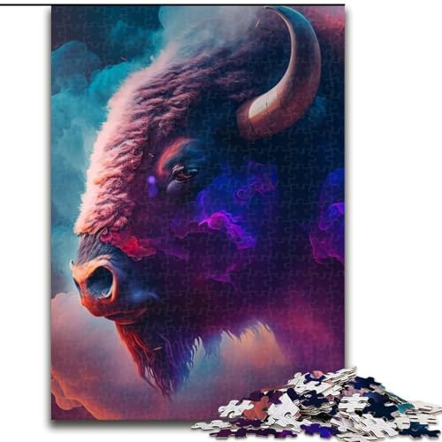 Puzzles 1000 Teile für Erwachsene Buffalo Puzzles für Erwachsene Geeignet für Geburtstage, Halloween, Thanksgiving, Ostern (Größe 26x38cm) von WGLINGX