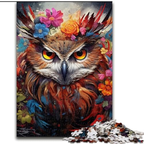 Puzzles 1000 Teile für Erwachsene Eulenpuzzles für Erwachsene Geeignet für Geburtstage, Halloween, Thanksgiving, Ostern (Größe 50x75cm) von WGLINGX