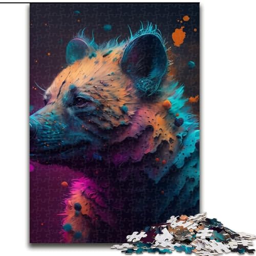 Puzzles 1000 Teile für Erwachsene Fantasy Hyäne Puzzles für Erwachsene Geeignet für Geburtstage, Halloween, Thanksgiving, Ostern (Größe 26x38cm) von WGLINGX