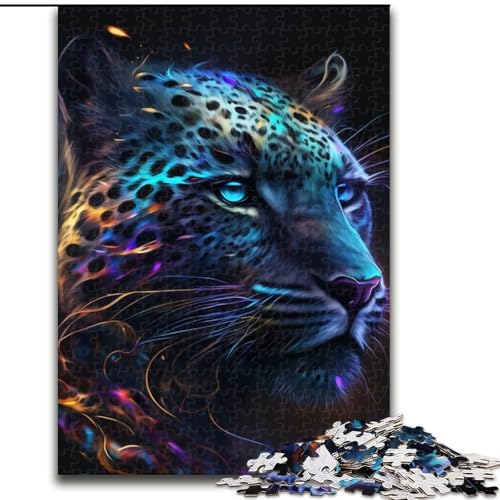 Puzzles 1000 Teile für Erwachsene Fantasy Leopard Puzzles für Erwachsene Geeignet für Geburtstage, Halloween, Thanksgiving, Ostern (Größe 26x38cm) von WGLINGX