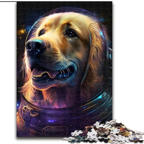 Puzzles 1000 Teile für Erwachsene Golden Retriever Puzzles für Erwachsene Geeignet für Geburtstage, Halloween, Thanksgiving, Ostern (Größe 26x38cm) von WGLINGX