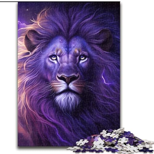 Puzzles 1000 Teile für Erwachsene Löwenpuzzles für Erwachsene Geeignet für Geburtstage, Halloween, Thanksgiving, Ostern (Größe 26x38cm) von WGLINGX