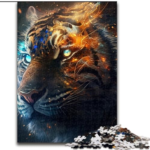 Puzzles 1000 Teile für Erwachsene Tiger-Puzzles für Erwachsene Geeignet für Geburtstage, Halloween, Thanksgiving, Ostern (Größe 26x38cm) von WGLINGX