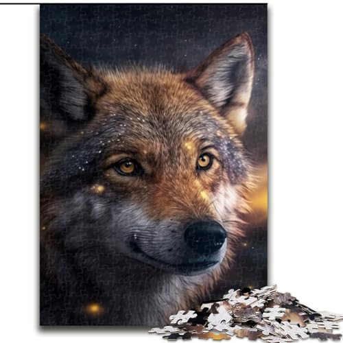 Puzzles 1000 Teile für Erwachsene Wolfspuzzles für Erwachsene Geeignet für Geburtstage, Halloween, Thanksgiving, Ostern (Größe 26x38cm) von WGLINGX