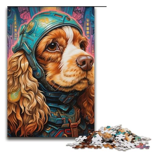 Puzzles Steampunk-Hunde-Puzzle 1000 Teile für Erwachsene, Herausforderung der Gehirnintelligenz, süchtig machendes Spielzeug, 14,96 x 10,24 Zoll von WGLINGX