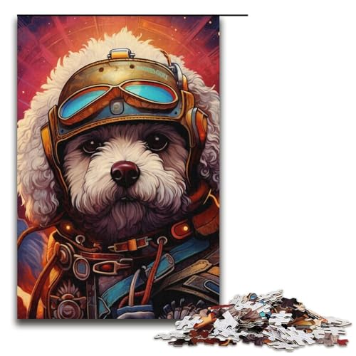 Puzzles Steampunk-Hunde-Puzzle 1000 Teile für Erwachsene, Herausforderung der Gehirnintelligenz, süchtig machendes Spielzeug, 14,96 x 10,24 Zoll von WGLINGX