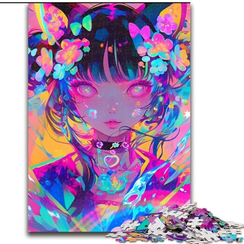 Puzzles für 1000 Teile, Anime-Katzenmädchen-Puzzles für 1000 Teile, interaktives Familienspiel, Denksportgeschenk, Lernspielzeug (Größe 50x75cm) von WGLINGX