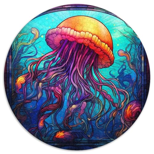 Puzzles für 1000 Teile, Buntglas-Quallen-Papierpuzzle, perfekt für Teenager und Familienspaß, Geburtstag 67,5 x 67,5 cm Puzzles für 1000 Teile, Buntglas-Quallen-Papierpuzzle, perfekt für Teenager und Familienspaß, Geburtstag 67,5 x 67,5 cm von WGLINGX