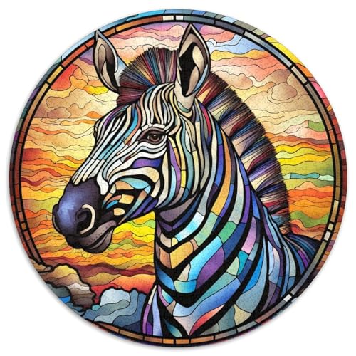 Puzzles für 1000 Teile, Buntglas-Zebra-Papierpuzzle, perfekt für Teenager und Familienspaß, Geburtstag 67,5 x 67,5 cm Puzzles für 1000 Teile, Buntglas-Zebra-Papierpuzzle, perfekt für Teenager und Familienspaß, Geburtstag 67,5 x 67,5 cm von WGLINGX