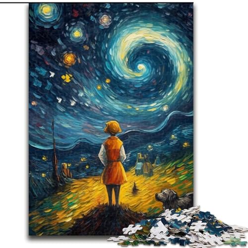 Puzzles für 1000 Teile, Der kleine Prinz des Nachthimmels, Puzzles für 1000 Teile, interaktives Familienspiel, Denksportgeschenk, Lernspielzeug (Größe 26x38cm) von WGLINGX