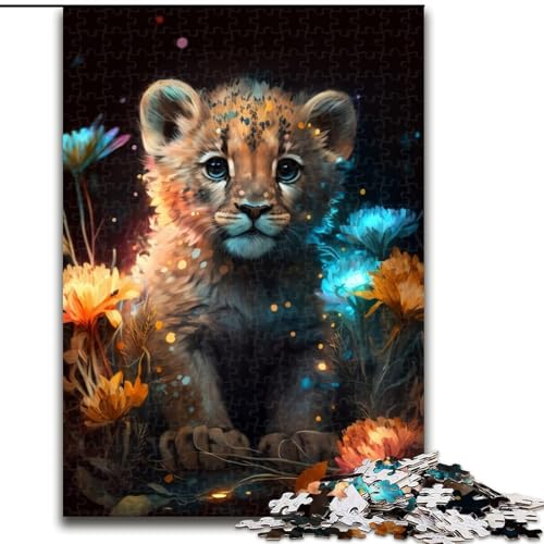 Puzzles für 1000 Teile, Fantasy-Löwe, Puzzles für Erwachsene, 1000 Teile, Familienspaß zum Basteln, perfekt für Geburtstage, Feiertage (Größe 26x38cm) von WGLINGX