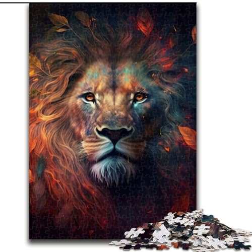 Puzzles für 1000 Teile, Fantasy-Löwe, Puzzles für Erwachsene, 1000 Teile, Familienspaß zum Basteln, perfekt für Geburtstage, Feiertage (Größe 26x38cm) von WGLINGX