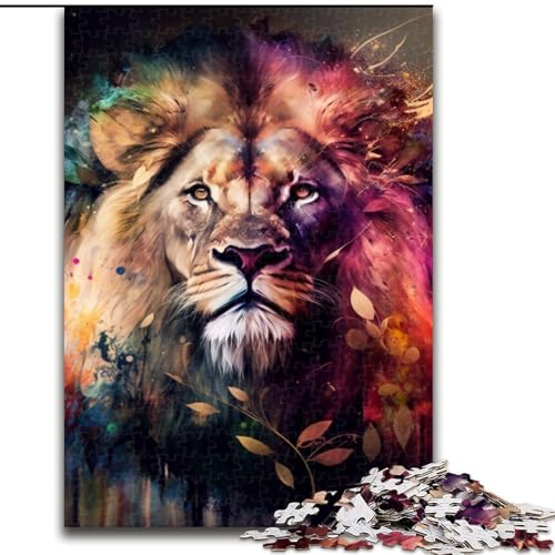 Puzzles für 1000 Teile, Fantasy-Löwe, Puzzles für Erwachsene, 1000 Teile, Familienspaß zum Basteln, perfekt für Geburtstage, Feiertage (Größe 50x75cm) von WGLINGX