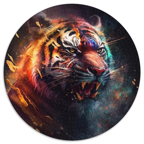 Puzzles für 1000 Teile, Fantasy-Tiger-Puzzles aus Pappe, ideal für Familienspaß Feiertage, Geburtstage, 1000 Teile (67,5x67,5cm) von WGLINGX