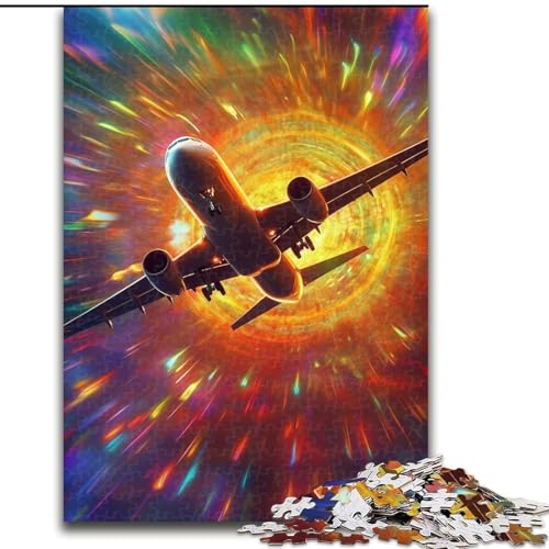 Puzzles für 1000 Teile, Farbflugzeug, 1000-teiliges Puzzle, unmöglich, pädagogische Heimdekoration, Spiele und Geschenke (Größe 26x38cm) von WGLINGX
