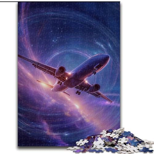 Puzzles für 1000 Teile, Farbflugzeug, 1000-teiliges Puzzle, unmöglich, pädagogische Heimdekoration, Spiele und Geschenke (Größe 50x75cm) von WGLINGX
