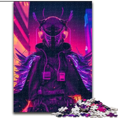 Puzzles für 1000 Teile, Neon-Krieger-Puzzles für 1000 Teile, anspruchsvolles Denkspiel für Teenager, perfekt als Heimdekoration oder Geschenk (Größe 38x26cm) von WGLINGX