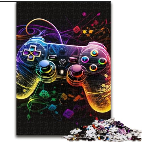 Puzzles für 1000 Teile, Neon-Spiel, ideal für Familienspaß Feiertage, Geburtstage (Größe 38x26cm) von WGLINGX