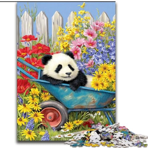 Puzzles für 1000 Teile, Panda-Holzpuzzle für Erwachsene, anspruchsvolles DIY-Denkspiel, interaktive Familienaktivität (Größe 50x75cm) von WGLINGX