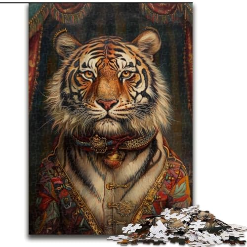 Puzzles für 1000 Teile, Tiger, 1000-teiliges Puzzle, unmöglich, pädagogische Heimdekoration, Spiele und Geschenke (Größe 26x38cm) von WGLINGX