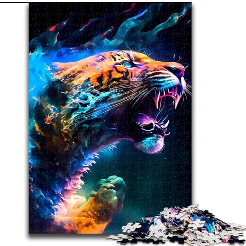 Puzzles für 1000 Teile, Tiger-Puzzles für Erwachsene, anspruchsvolles DIY-Denkspiel, interaktives Familienspiel (Größe 26x38cm) von WGLINGX