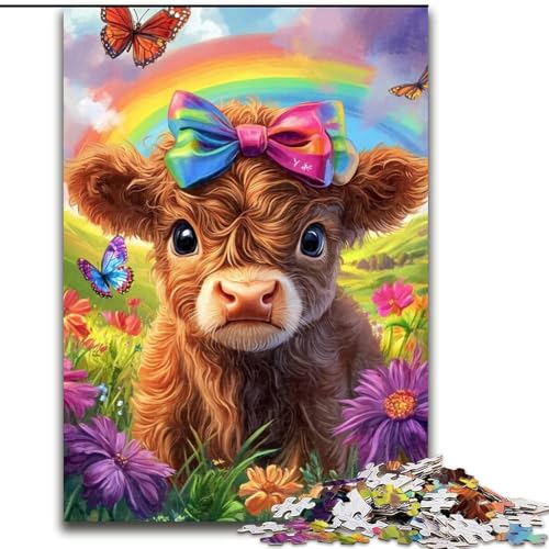 Puzzles für 1000 Teile, Yak, 1000-teiliges Puzzle für Erwachsene, Heimdekoration, Familienspaß, ab 14 Jahren (Größe 26x38cm) von WGLINGX