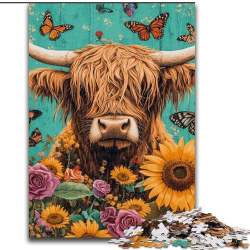 Puzzles für 1000 Teile, Yak-Puzzles mit 1000 Teilen für Erwachsene, Heimdekoration, Familienspaß, ab 14 Jahren (Größe 50x75cm) von WGLINGX