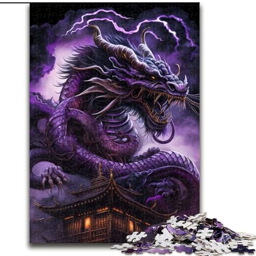 Puzzles für 1000 Teile, chinesischer Drache. Puzzles für 1000 Teile, anspruchsvolles Denkspiel für Teenager, perfekt als Heimdekoration oder Geschenk (Größe 26x38cm) von WGLINGX