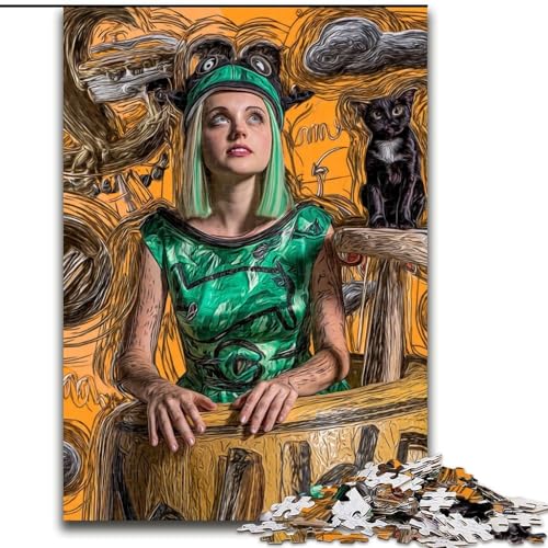 Puzzles für 1000 Teile, psychedelische Kunst, 1000-teiliges Puzzle, unmöglich, pädagogische Heimdekoration, Spiele und Geschenke (Größe 26x38cm) von WGLINGX