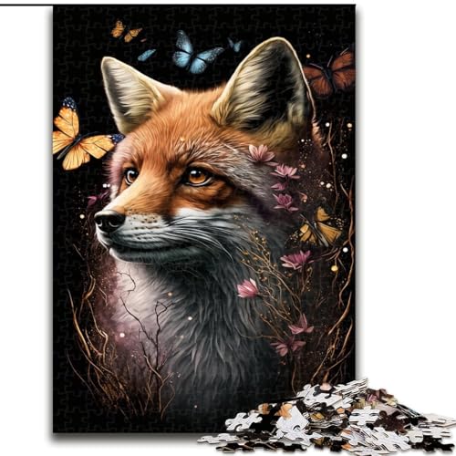 Puzzles für 1000 Teile, süßer Fuchs, Puzzles für Erwachsene, 1000 Teile, Spielzeug, Geschenk, pädagogisches, intellektuelles, entspannendes, lustiges Familienspiel (Größe 26x38cm) von WGLINGX