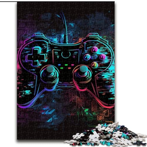 Puzzles für Erwachsene, 1000 Neon-Spiel-Puzzles, anspruchsvolle DIY-Kunst für Enthusiasten, Entspannung (Größe 26x38cm) von WGLINGX