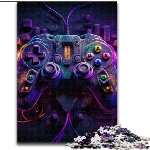 Puzzles für Erwachsene, 1000 Neon-Spiel-Puzzles, anspruchsvolle DIY-Kunst für Enthusiasten, Entspannung (Größe 38x26cm) von WGLINGX
