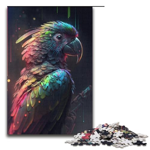 Puzzles für Erwachsene, 1000 Stück, Papageien-Puzzle, Papierpuzzle, Spielzeug, Wanddekoration (Größe 38 x 26 cm) von WGLINGX