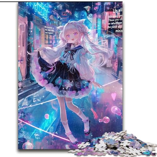 Puzzles für Erwachsene, 1000 unmögliche Puzzles mit japanischen Anime-Mädchen für Erwachsene für Geburtstage, Feiertage und besondere Anlässe (Größe 26x38cm) von WGLINGX