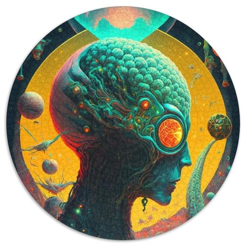 Puzzles für Erwachsene, Aliens, anspruchsvolle Puzzles, anspruchsvolles DIY-Denkspiel, interaktives Familienspiel (67,5x67,5cm) von WGLINGX