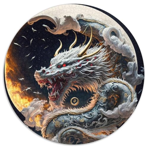 Puzzles für Erwachsene, Drachen, anspruchsvolle Puzzles, anspruchsvolles DIY-Denkspiel, interaktives Familienspiel (67,5x67,5cm) von WGLINGX