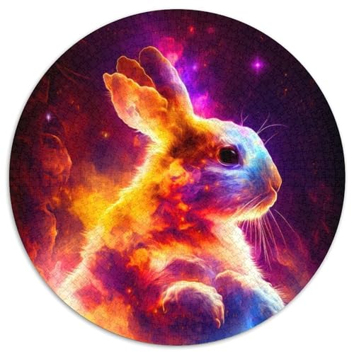 Puzzles für Erwachsene, Hasen-Puzzles, anspruchsvolles DIY-Denkspiel, interaktives Familienspiel (67,5x67,5cm) von WGLINGX