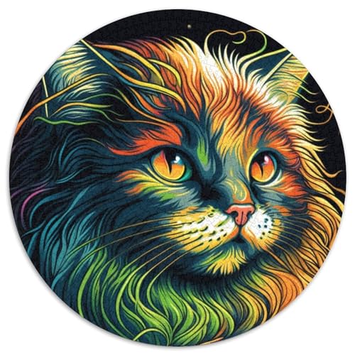 Puzzles für Erwachsene, Katzen-Puzzles, anspruchsvolles DIY-Denkspiel, interaktives Familienspiel (67,5x67,5cm) von WGLINGX