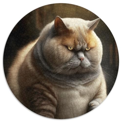 Puzzles für Erwachsene, Schachkatze, anspruchsvolle Puzzles, anspruchsvolles DIY-Denkspiel, interaktives Familienspiel (67,5x67,5cm) von WGLINGX