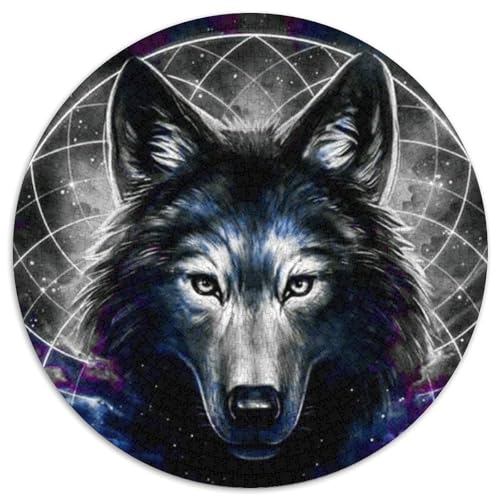 Puzzles für Erwachsene, Wolf, anspruchsvolle Puzzles, anspruchsvolles DIY-Denkspiel, interaktives Familienspiel (67,5x67,5cm) von WGLINGX