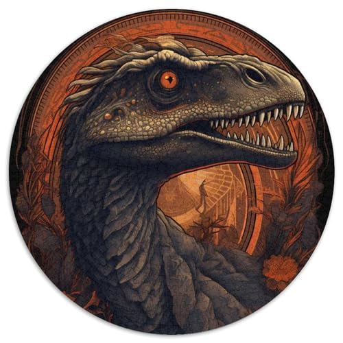 Puzzles für Erwachsene, stilvoller Velociraptor, anspruchsvolle Puzzles, anspruchsvolles DIY-Denkspiel, interaktives Familienspiel (67,5x67,5cm) von WGLINGX